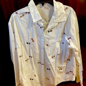Cute sunglasses button down shirt